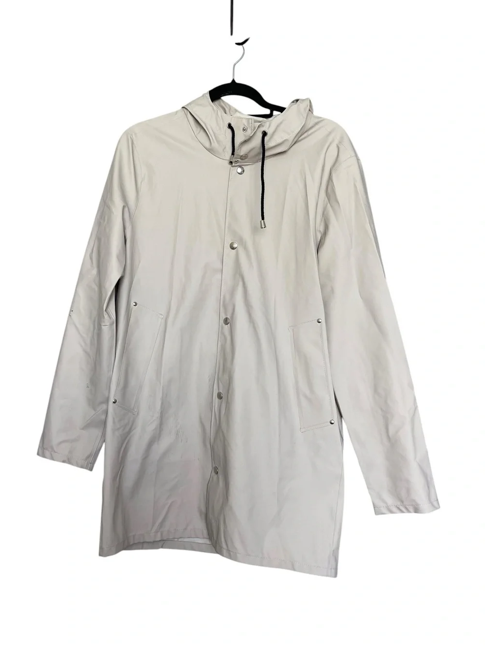 Stutterheim Pale Beige Hooded Rain Jacket